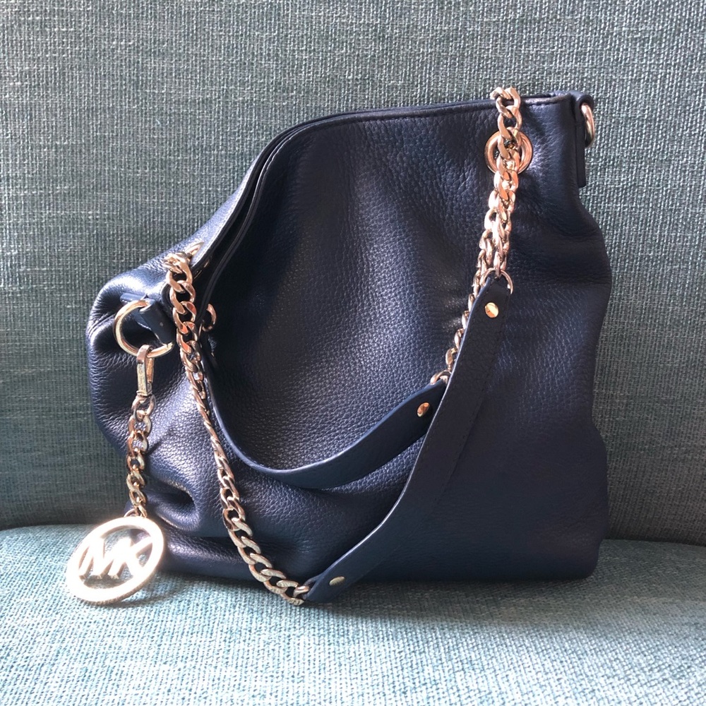Navy Leather Michael Kors Purse